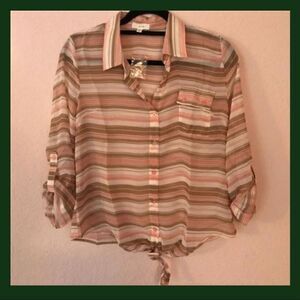 NWOT. Edge sheer blouse.